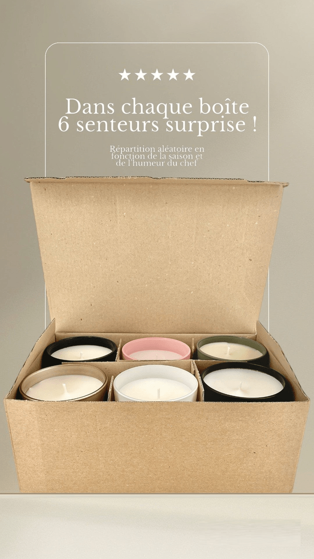 Coffret 6 Bougies "BLIND BOX" 